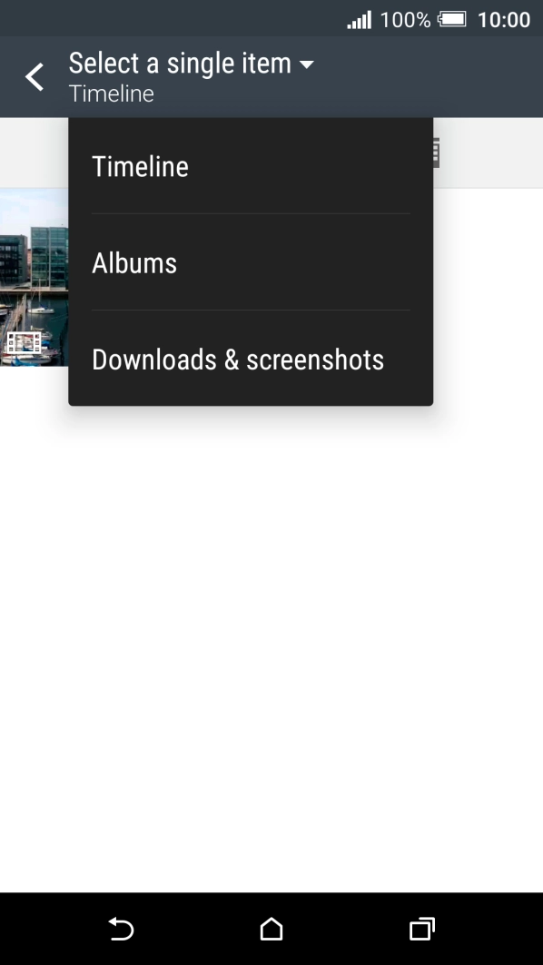 Press Albums and go to the required folder.