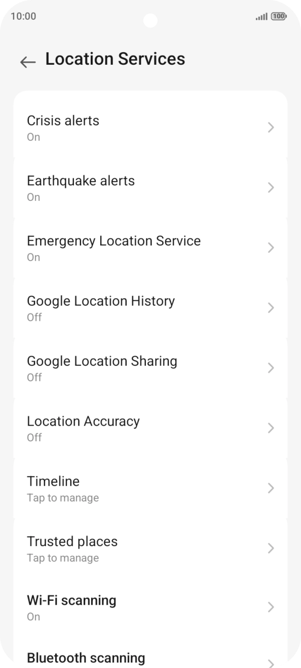 Press Location Accuracy.