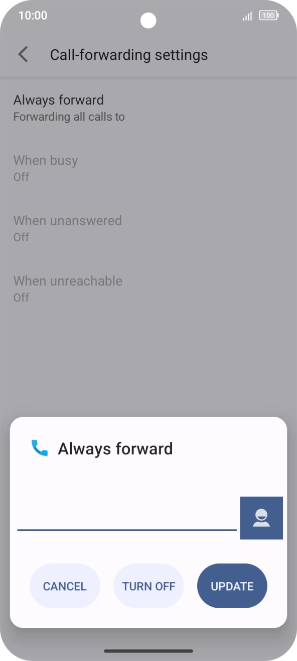 Press TURN OFF.