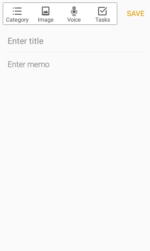 Press Enter memo and write the text for your note.