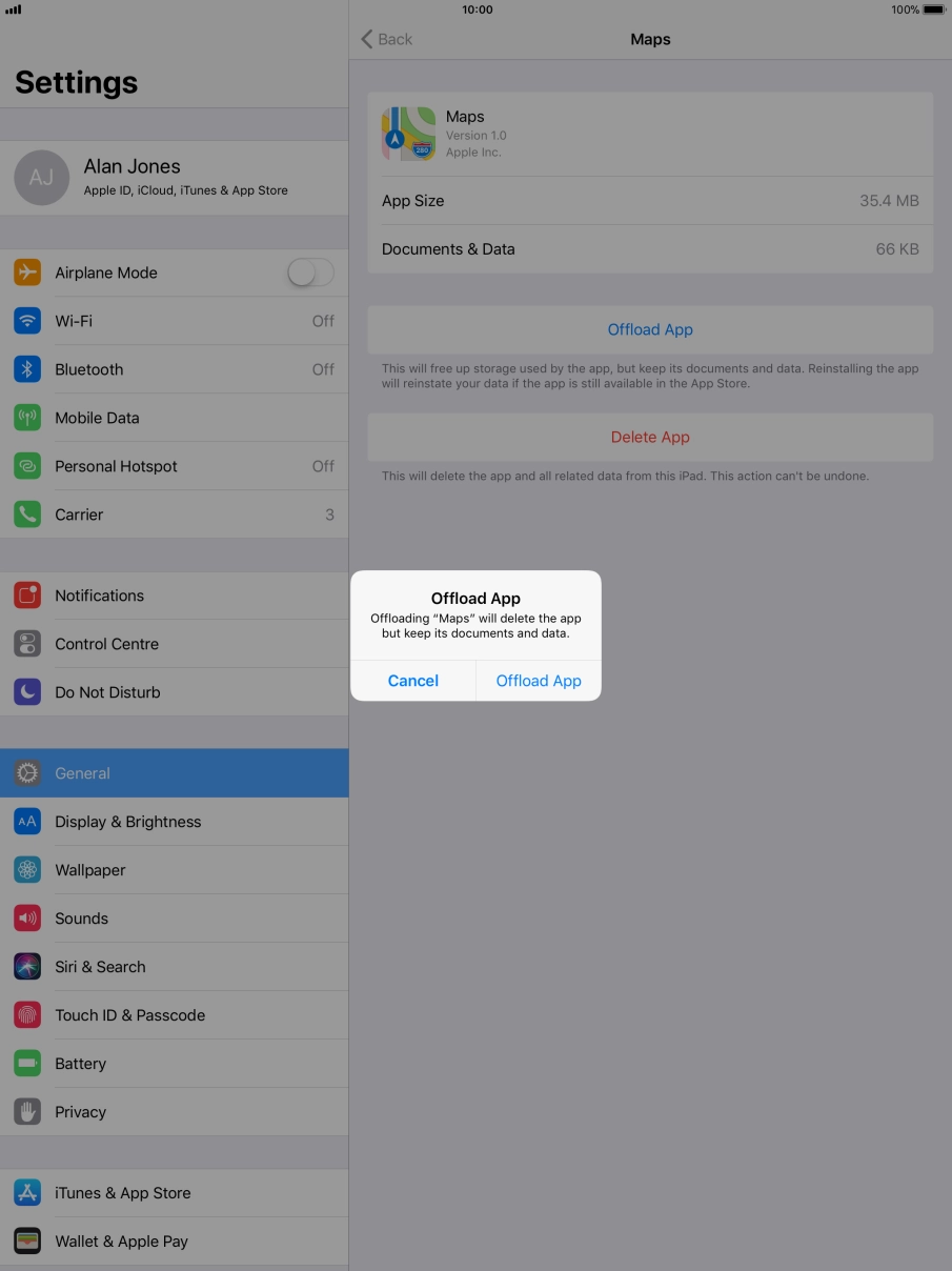Press Offload App.