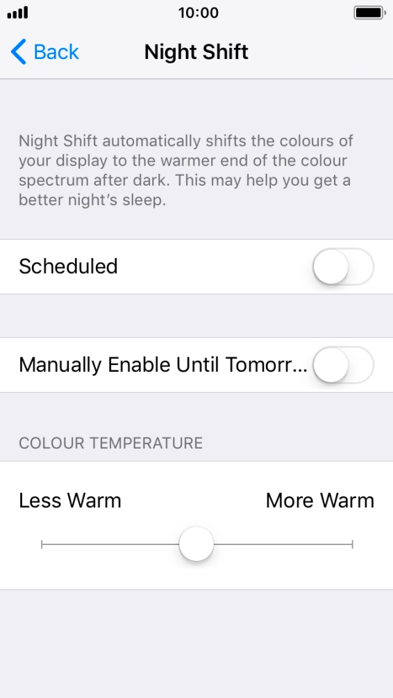 Press the indicator next to 
