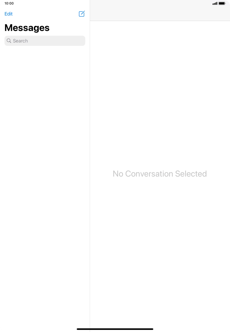 Press the new message icon. Press the new message icon.