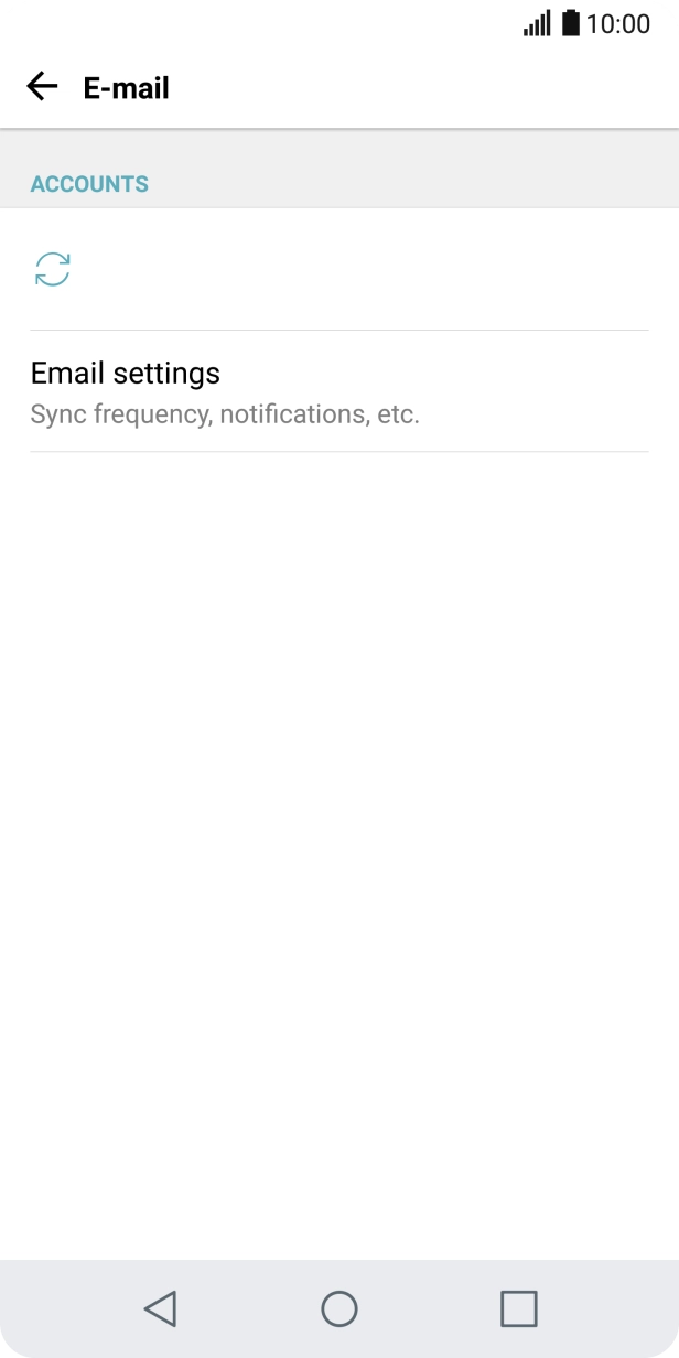 Press Email settings. Press Email settings.