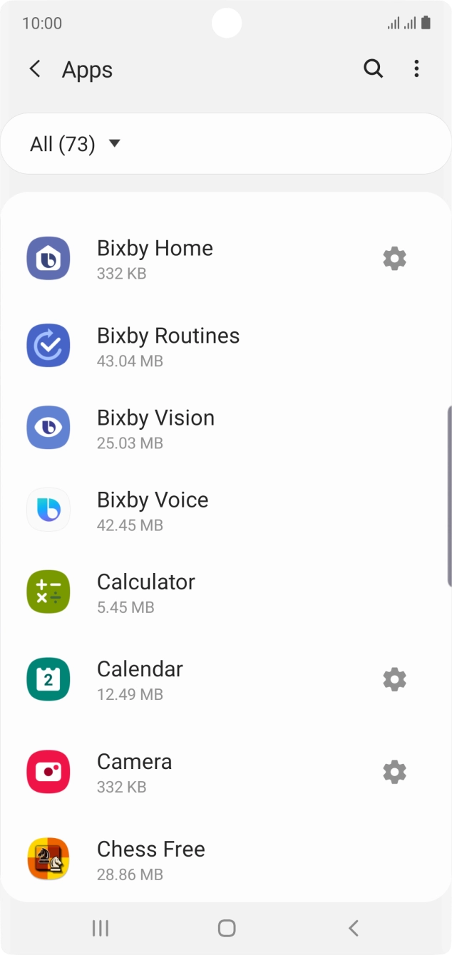 Press the required app. Press the required app.