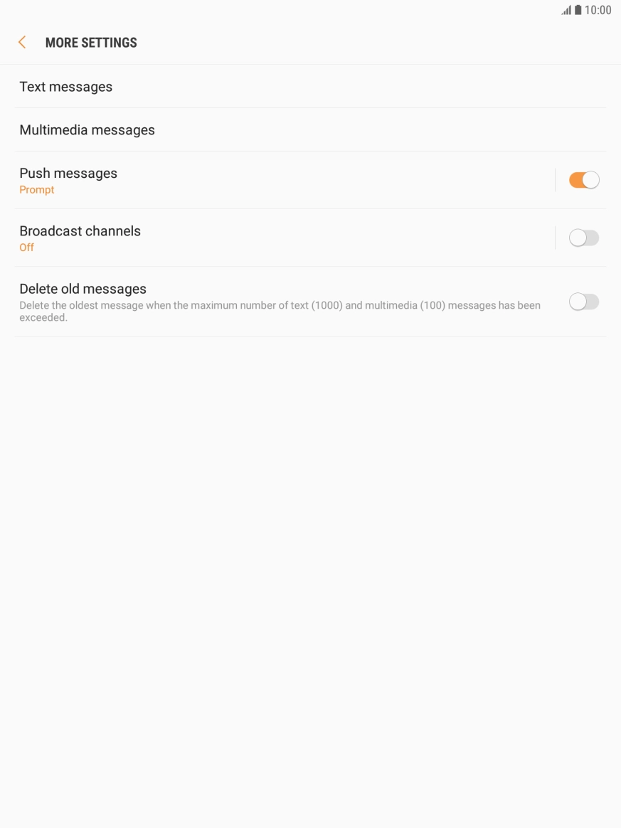Press Text messages. Press Text messages.