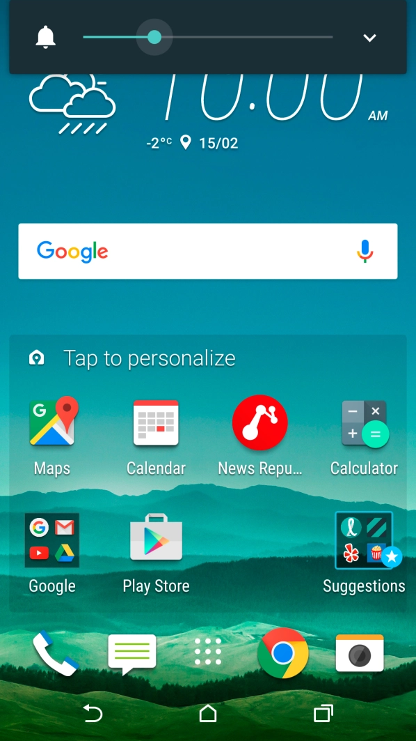 Press the settings icon.