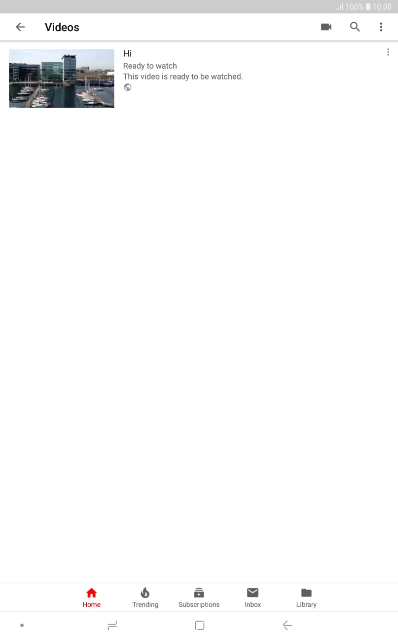 Press the search icon. Press the search icon.