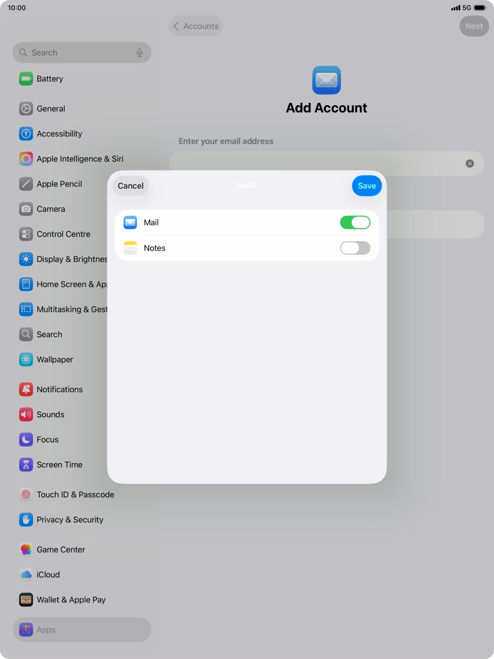 Press Save. Your email account has now been set up. To select more settings for incoming and outgoing server, proceed with the following steps. Press Save. Your email account has now been set up. To select more settings for incoming and outgoing server, proceed with the following steps.