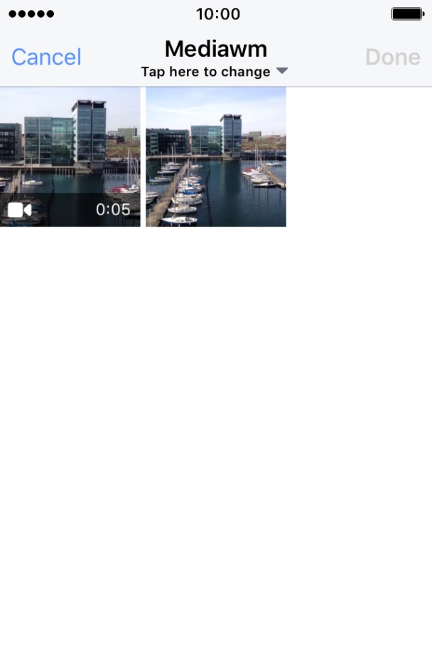 Press the required picture or video clip. Press the required picture or video clip.
