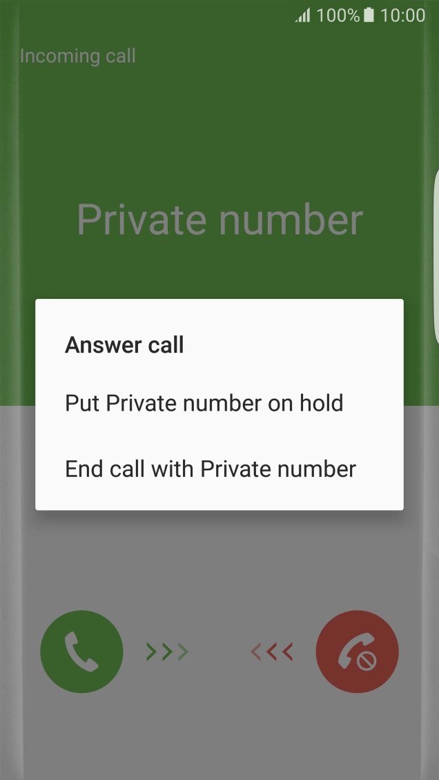 Press Put on hold.