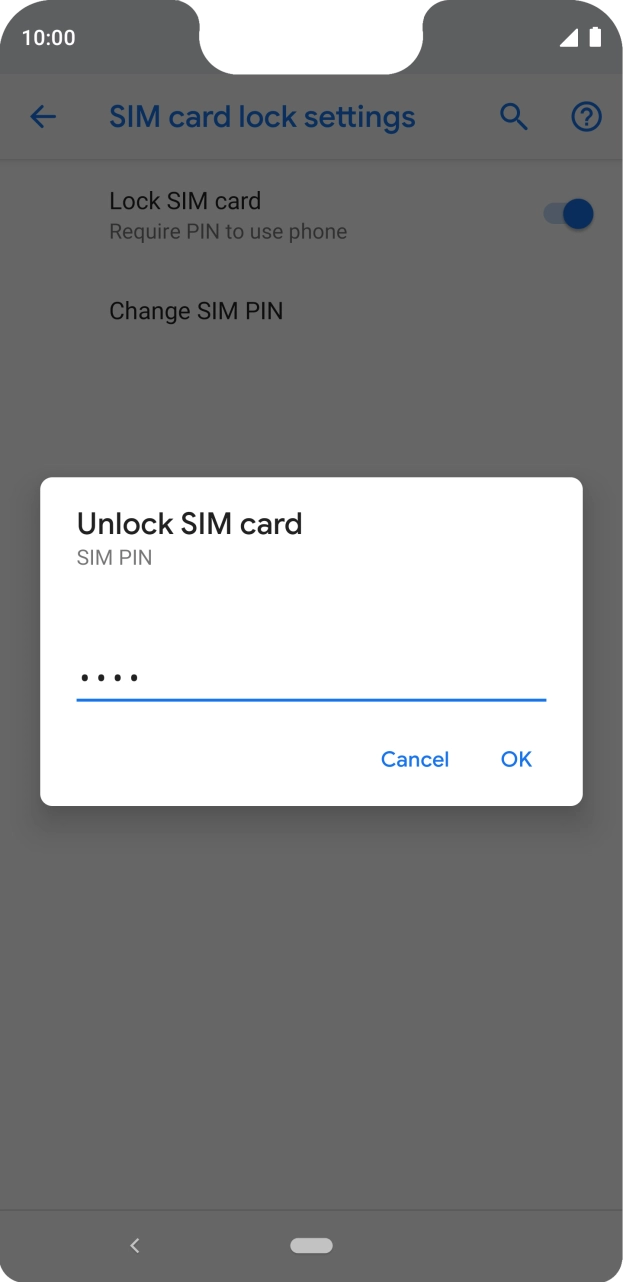 Key in your PIN and press OK. Key in your PIN and press OK.