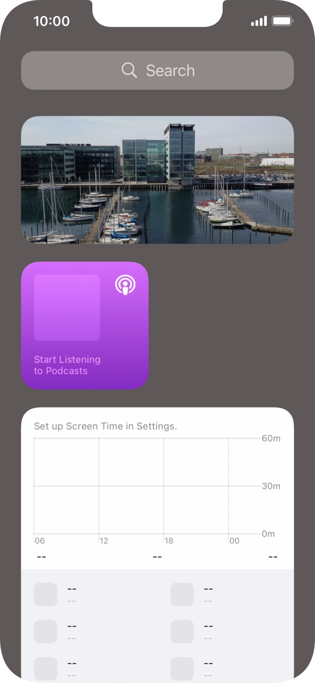 Press and hold the required Widget Stack. Press and hold the required Widget Stack.