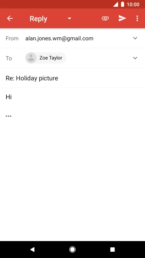 Press the send icon.