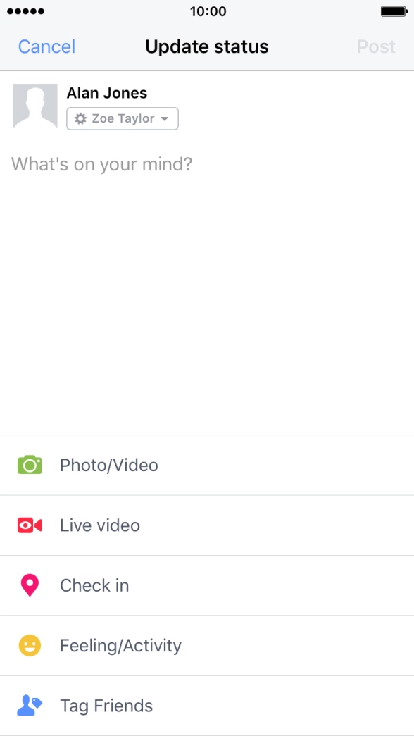 Press the text input field. Press the text input field.