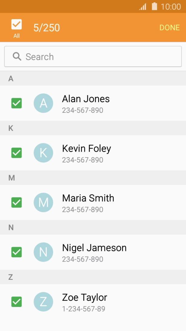 Press DONE. Press DONE.