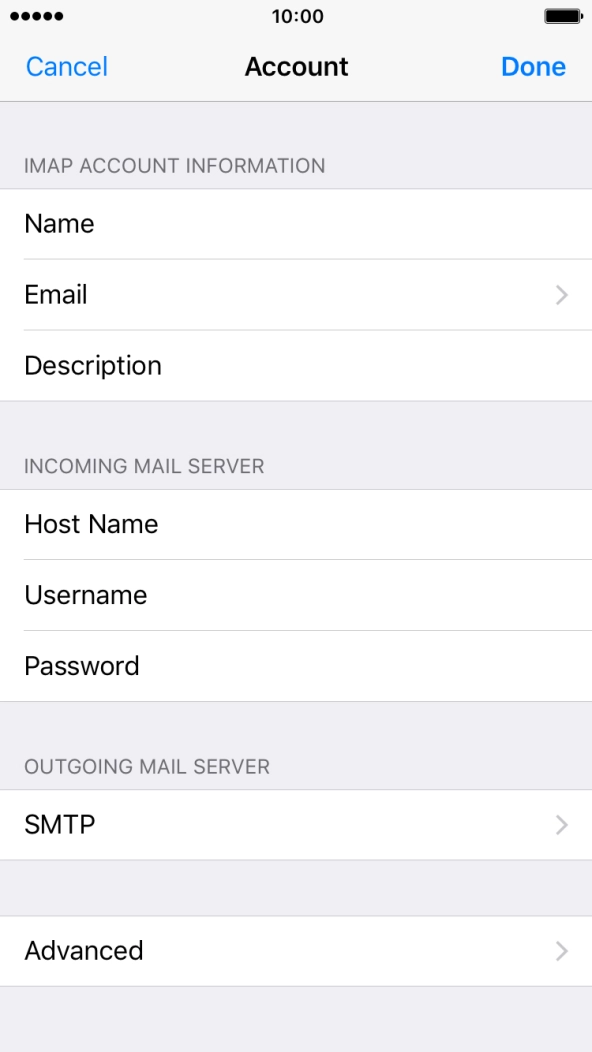 Press SMTP. Press SMTP.