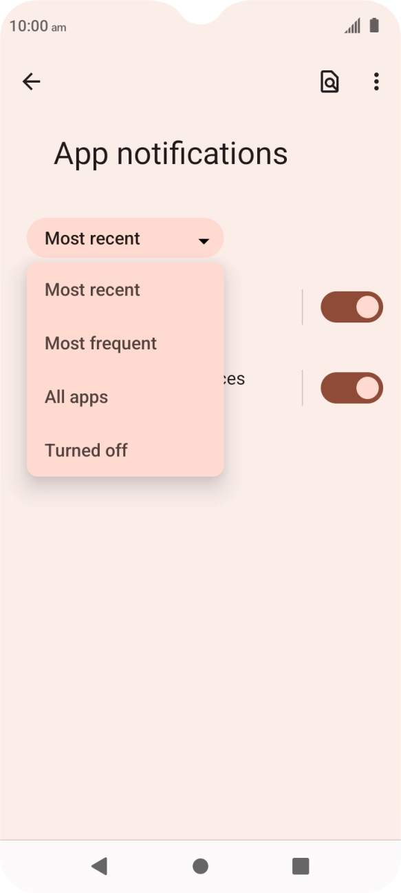 Press All apps. Press All apps.