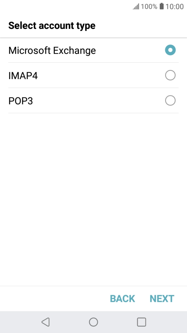 Press IMAP4. Press IMAP4.