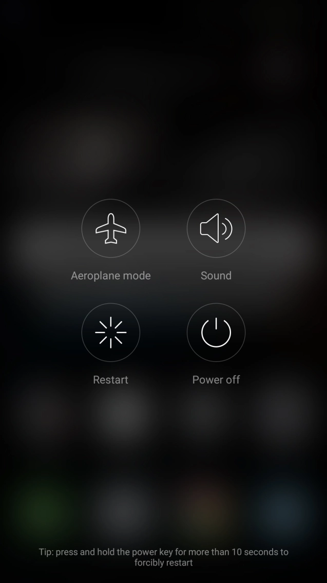 Press Power off. Press Power off.