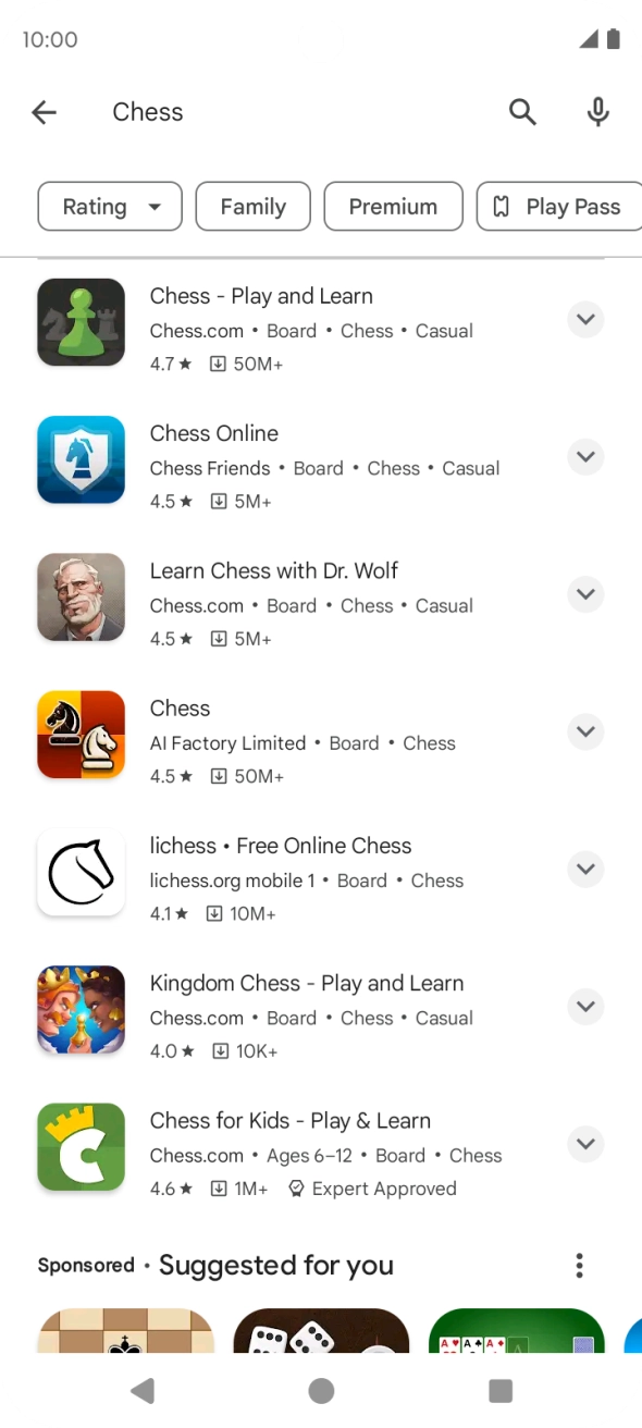 Press the required app. Press the required app.