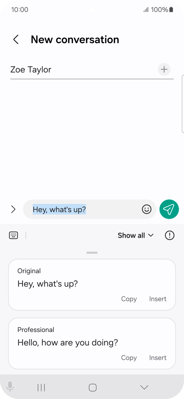 Press the drop down list. Press the drop down list.