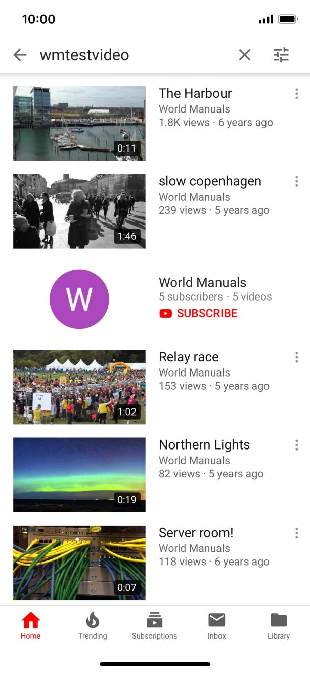 Press the required video clip. Press the required video clip.