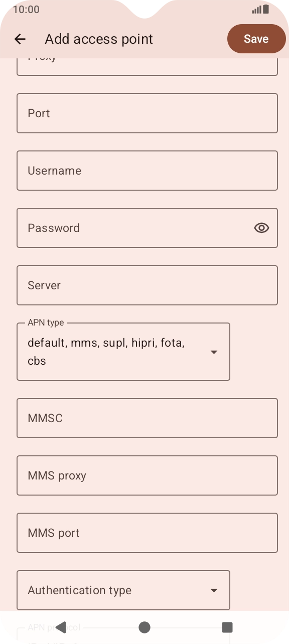 Press the drop down list next to 