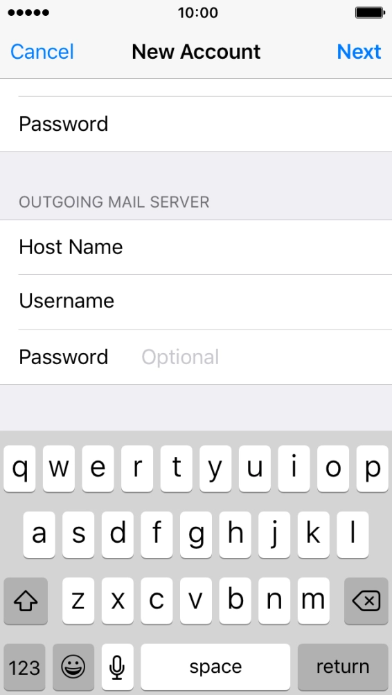 Press Password and key in the password for your Telstra email account. Press Password and key in the password for your Telstra email account.