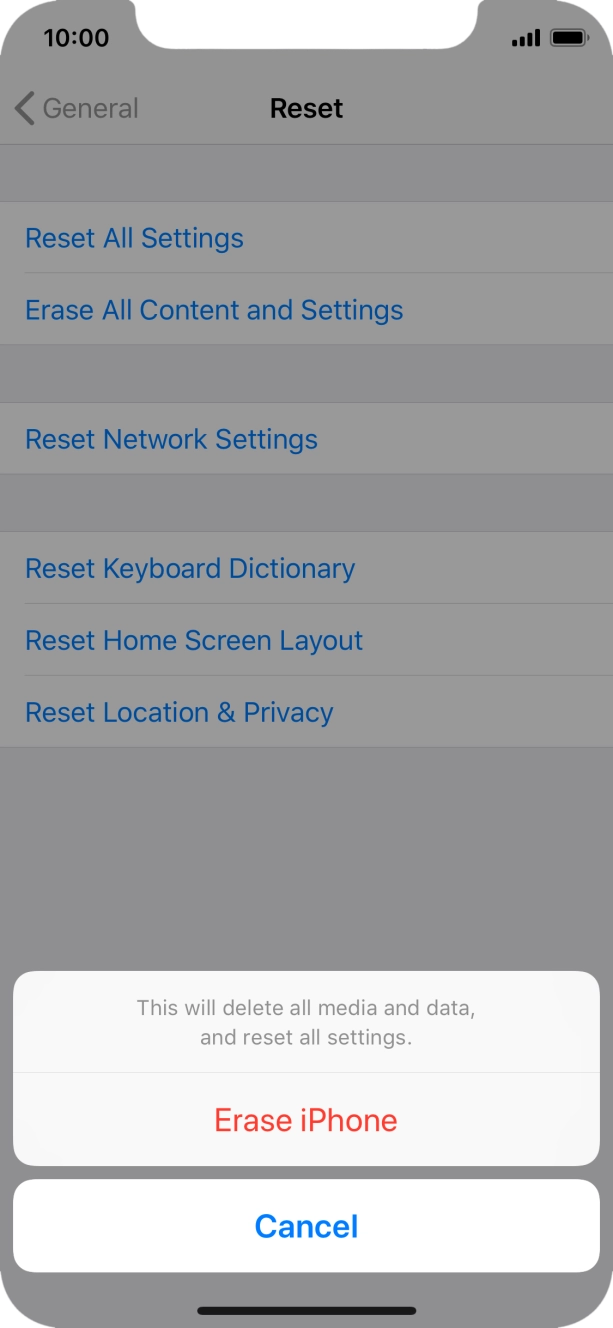 Press Erase iPhone. Press Erase iPhone.