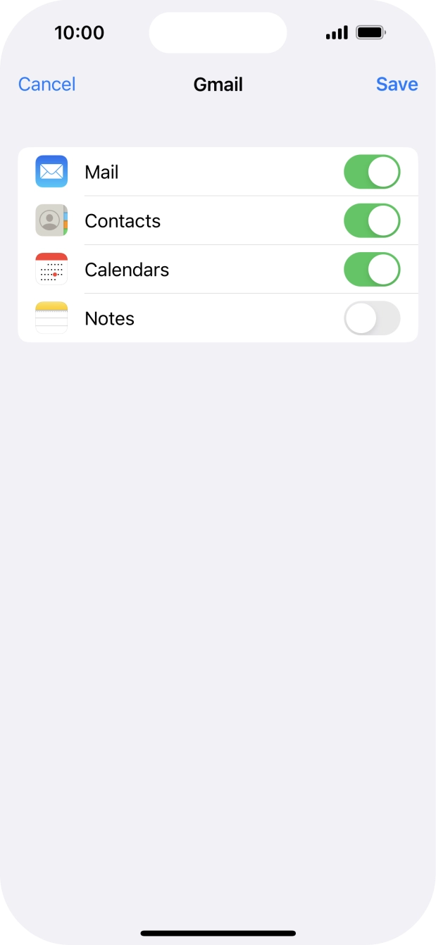 If this screen is displayed, your email account has been recognised and set up automatically. Follow the instructions on the screen to key in more information and finish setting up your phone.