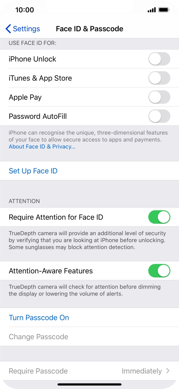 Press Set Up Face ID.