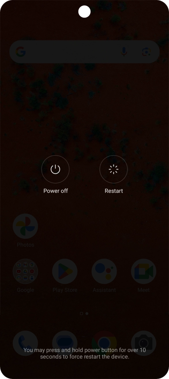 Press Power off.