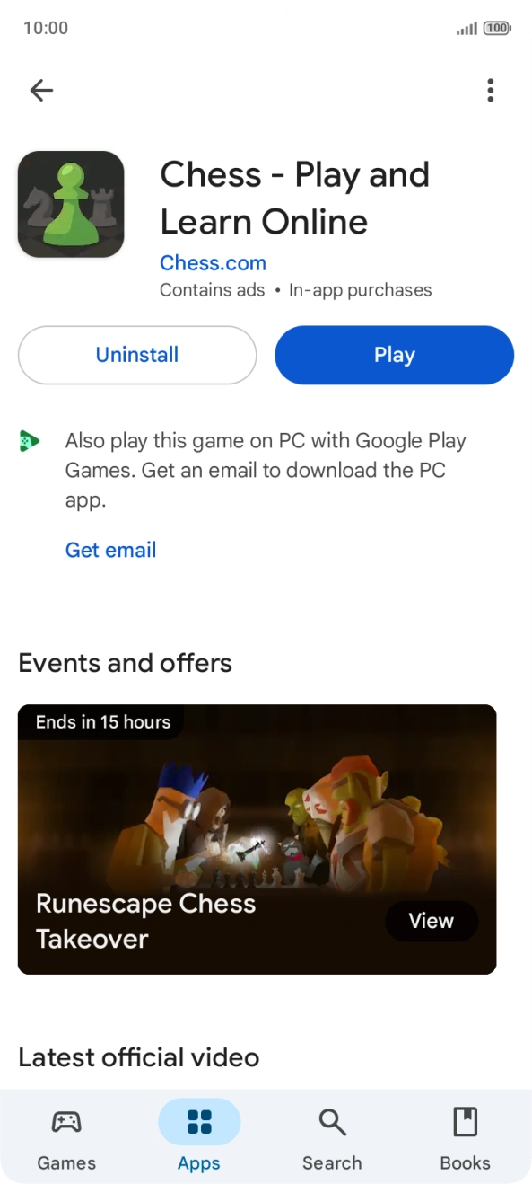 Press Uninstall.