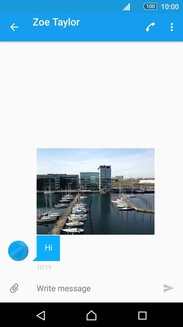 Press the text input field.