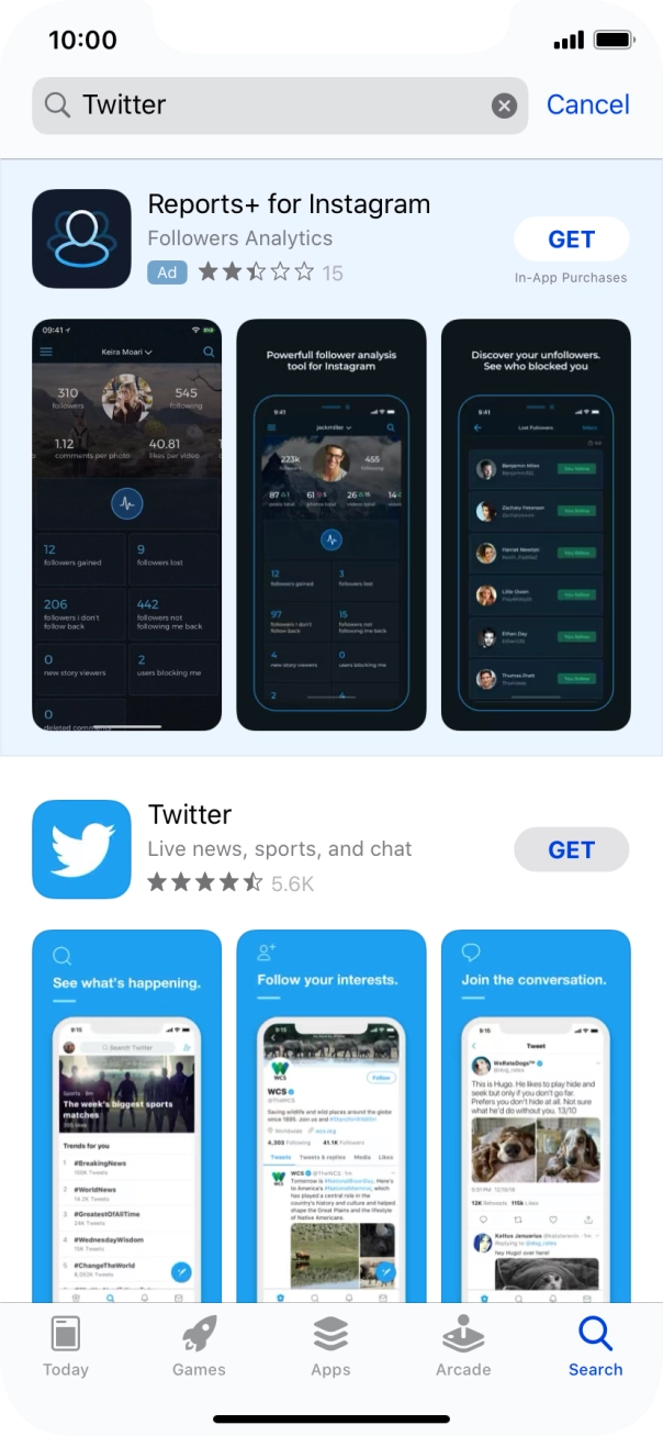 Press Twitter.