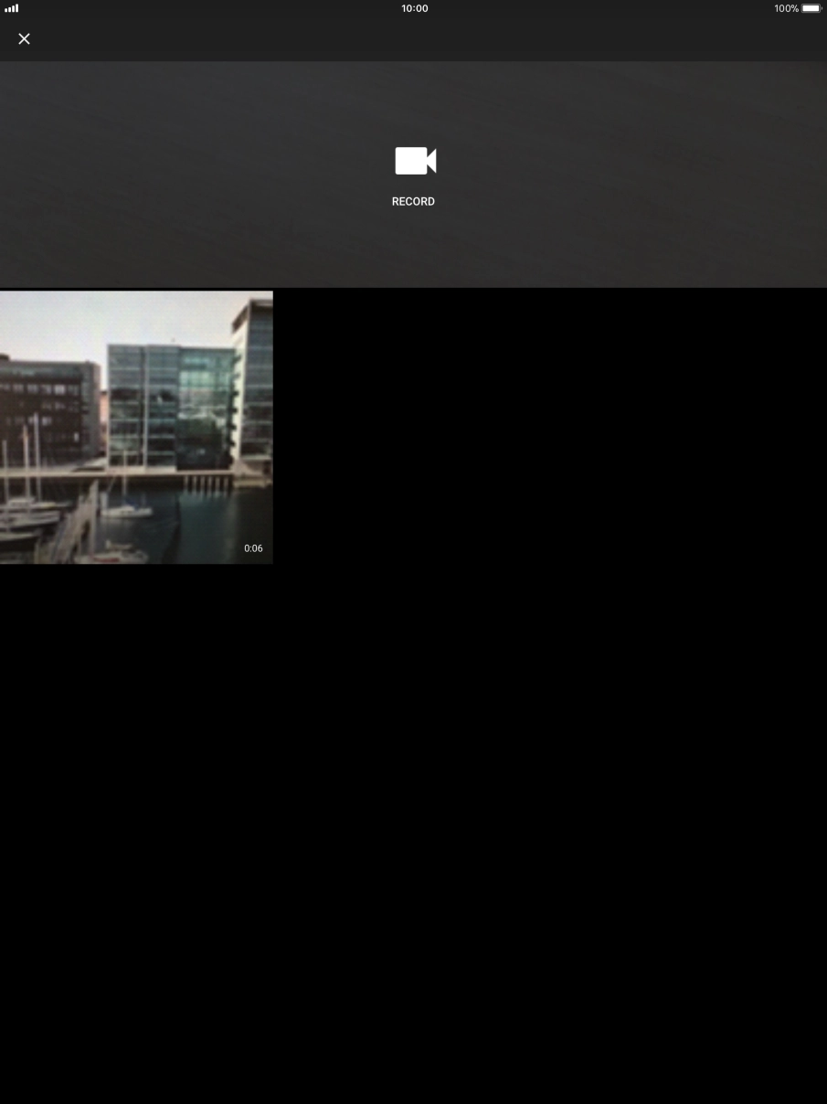 Press the required video clip. Press the required video clip.