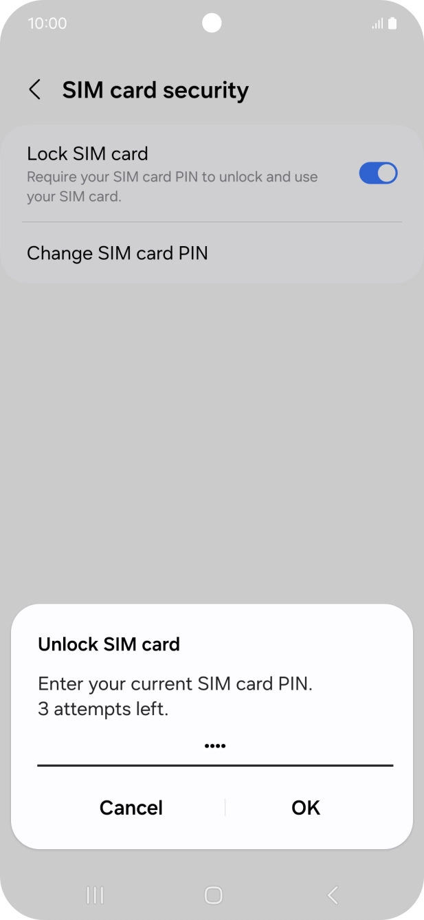 Key in your PIN and press OK. Key in your PIN and press OK.