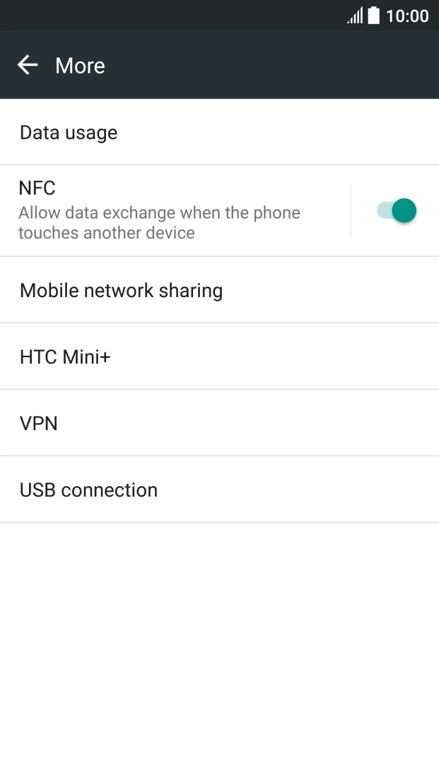 Press Data usage.