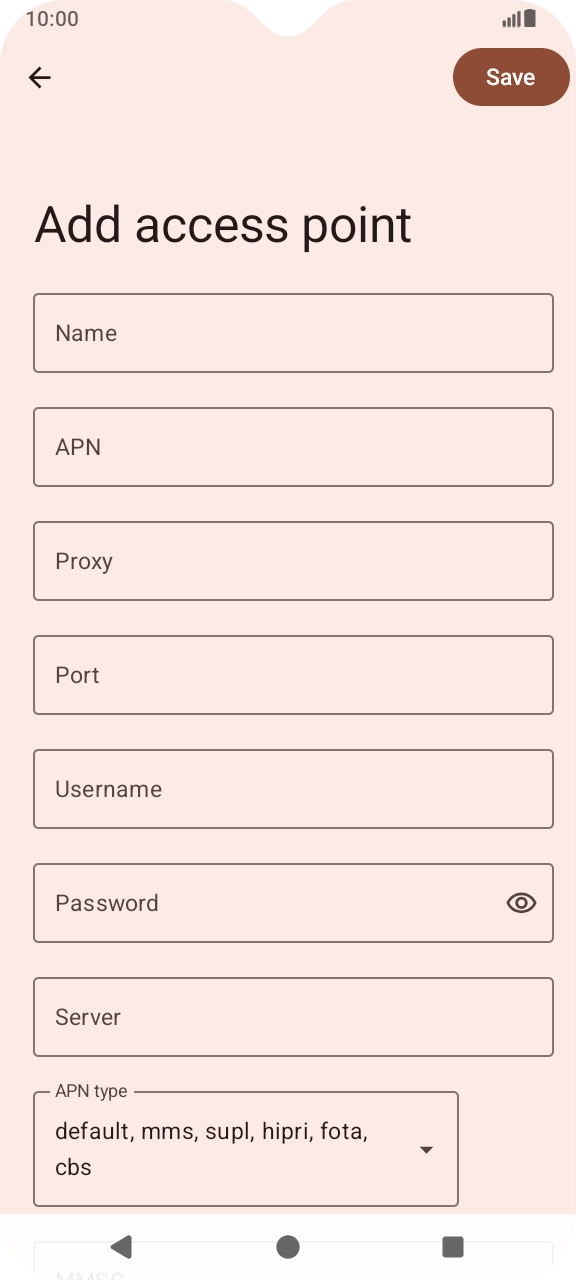 Press Name and key in Telstra MMS.