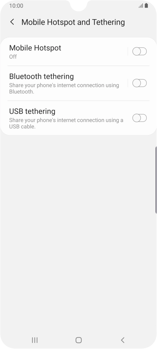 Press Mobile Hotspot. Press Mobile Hotspot.