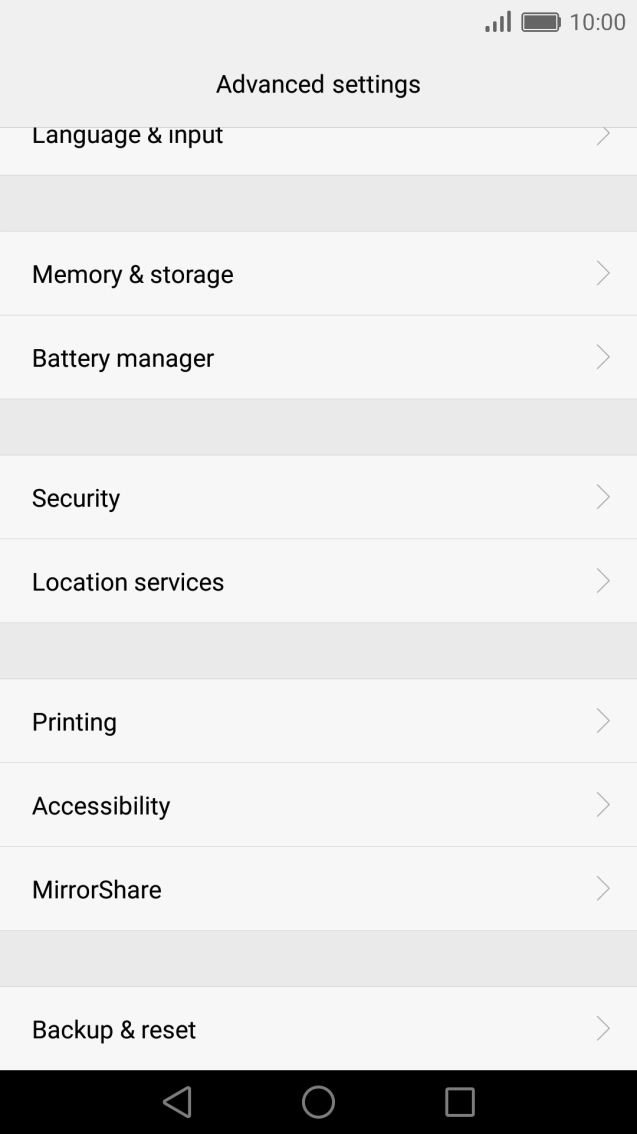 Press Backup & reset. Press Backup & reset.