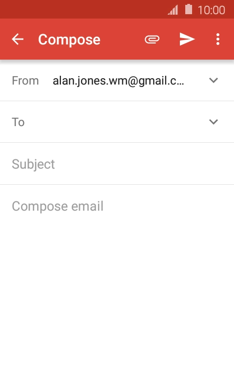 Press To and key in the first letters of the recipient's name.