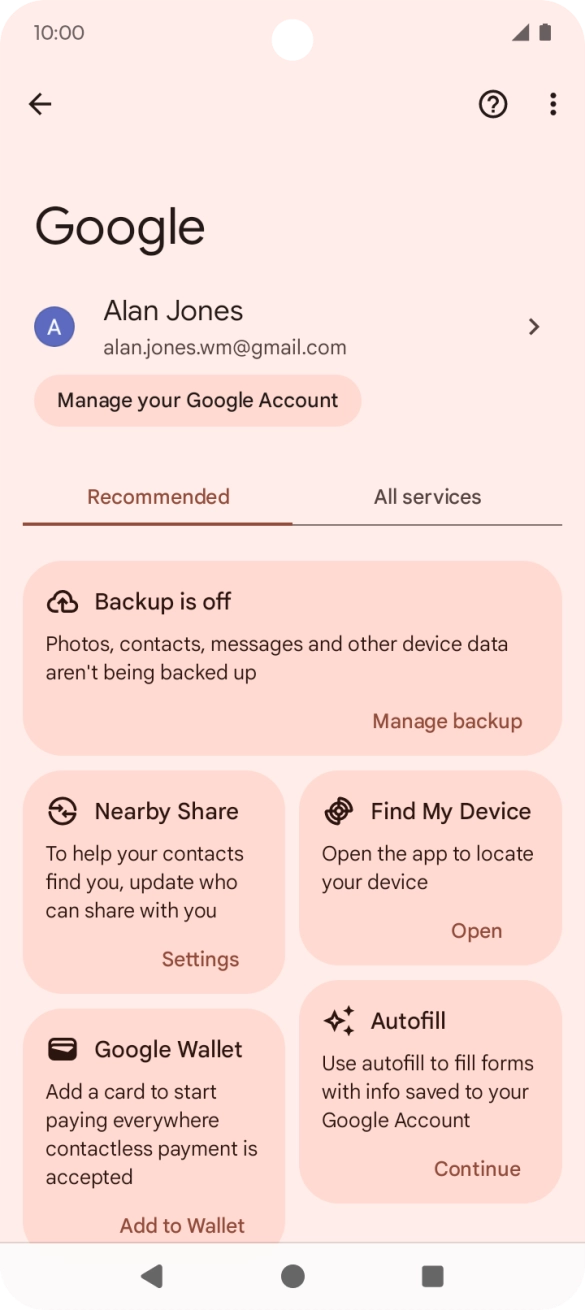 Press Find My Device. Press Find My Device.