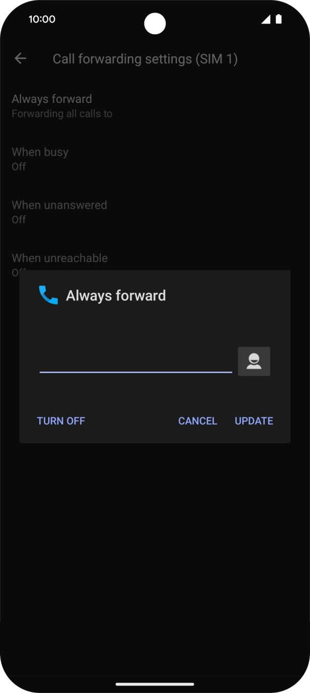 Press TURN OFF.