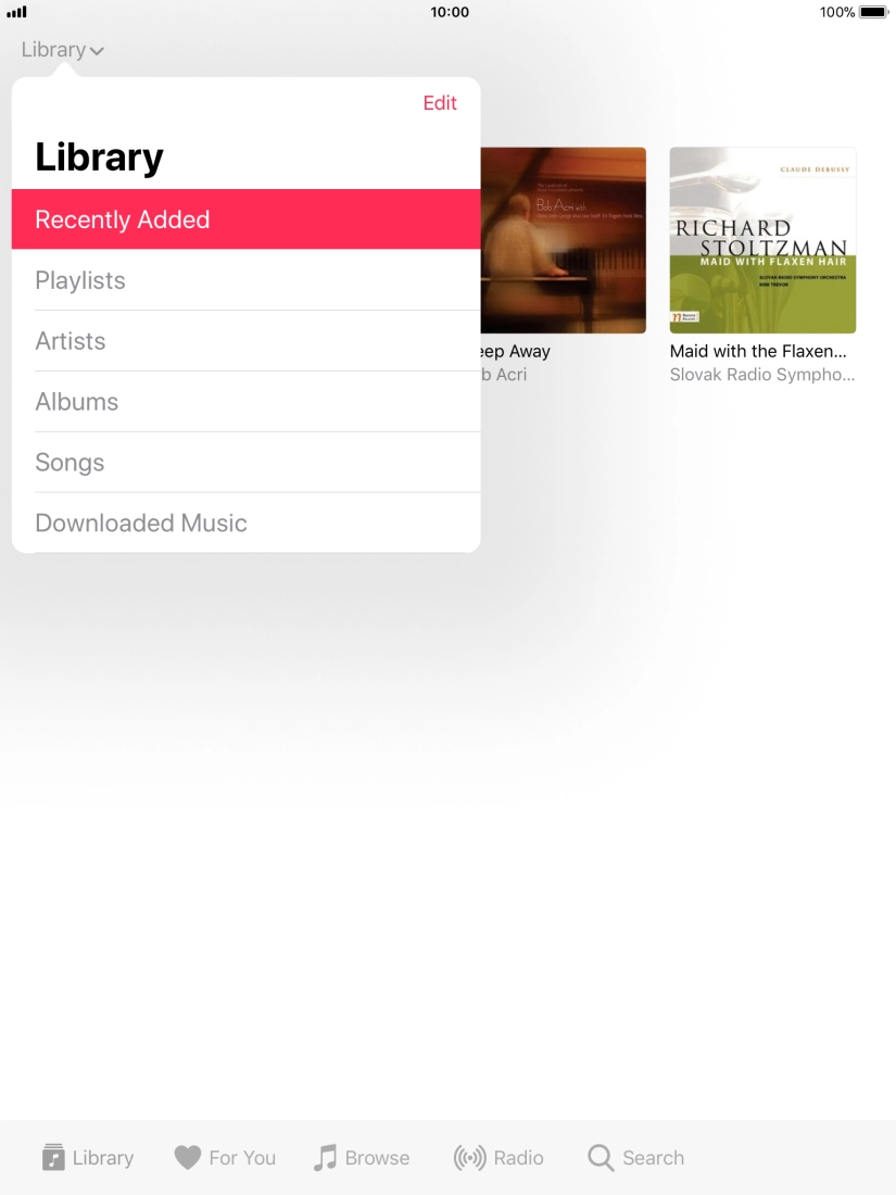 Press Playlists.