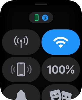 Press the battery percentage.