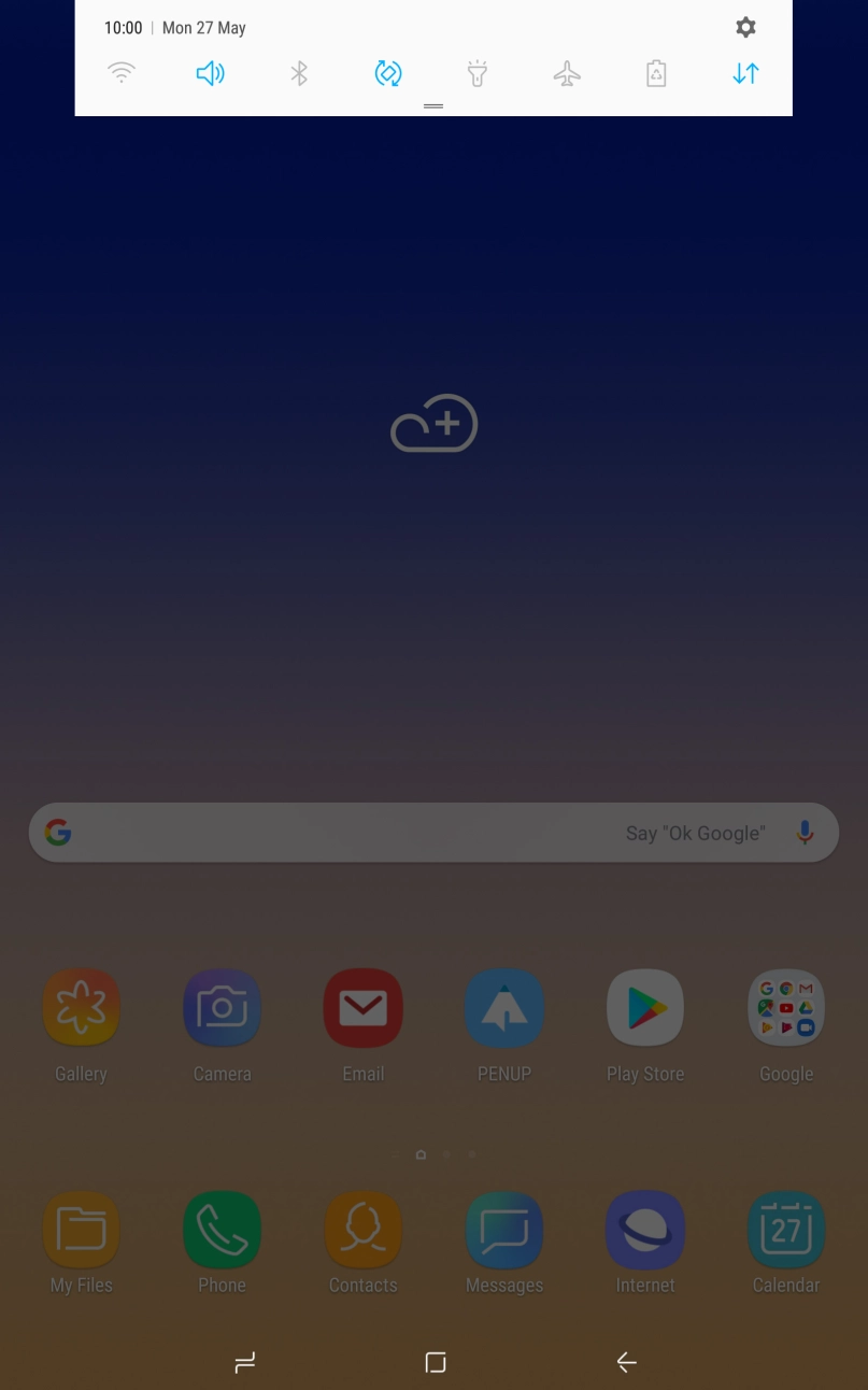 Press the settings icon. Press the settings icon.