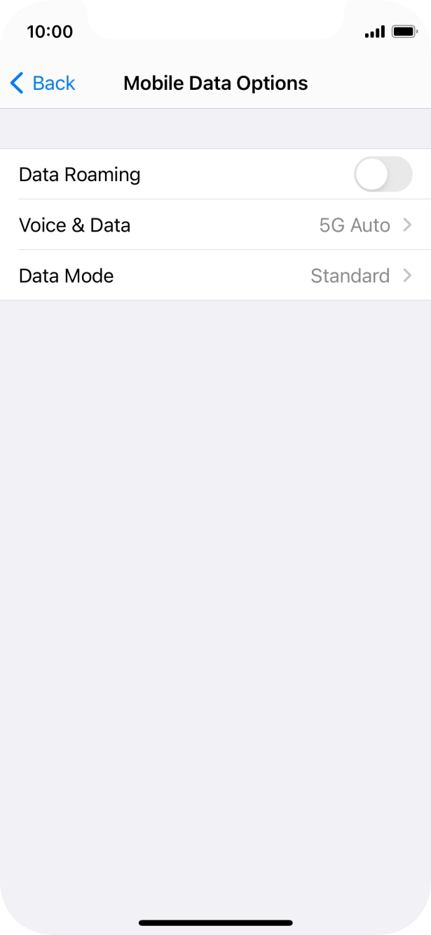 Press Data Mode. Press Data Mode.