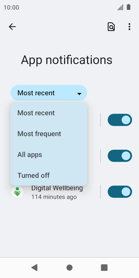 Press All apps. Press All apps.